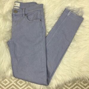 Lou & Grey Light Purple Skinny Jeans Raw Hem 24